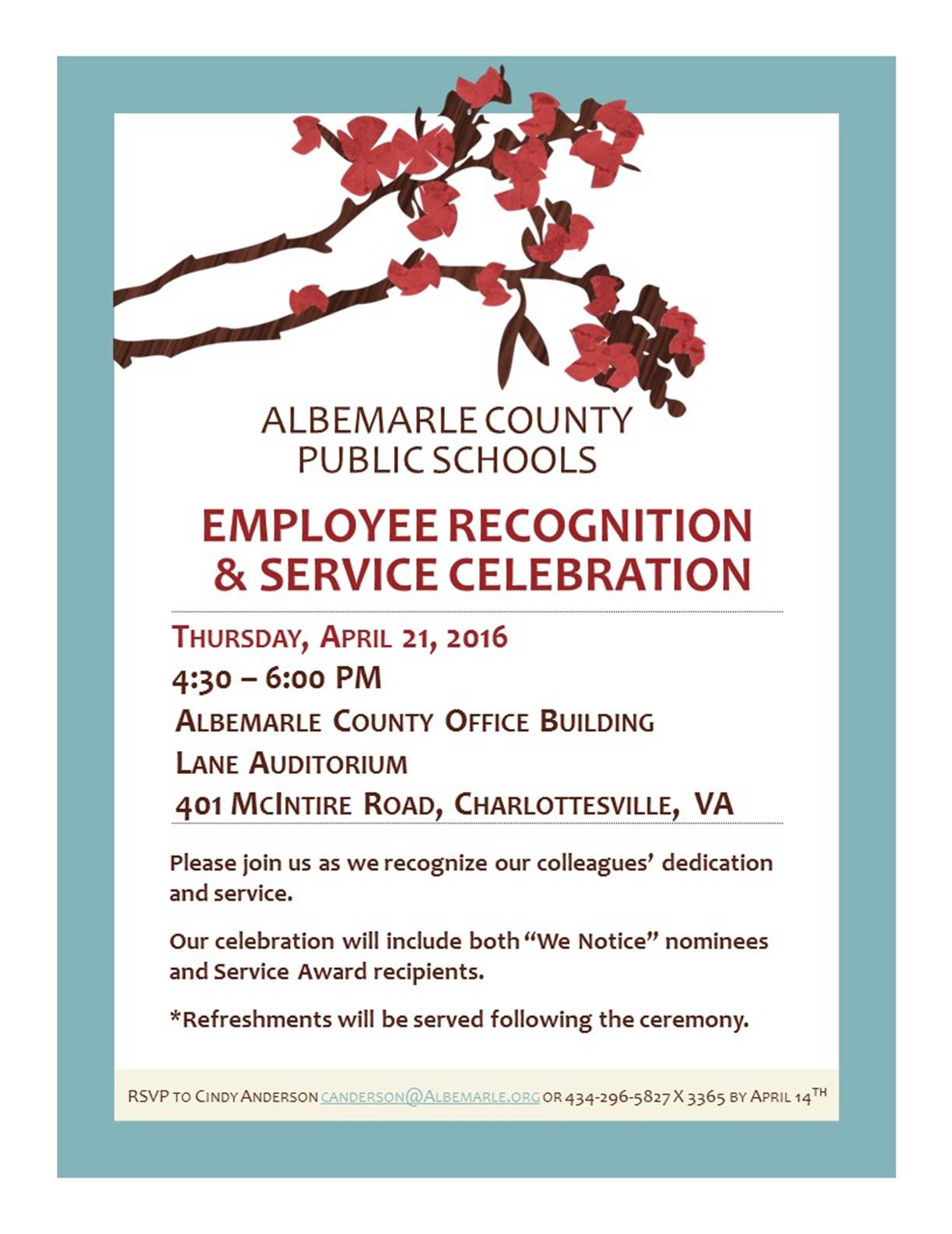 Employee Recognition Celebration RSVP By April 14 Division Compass