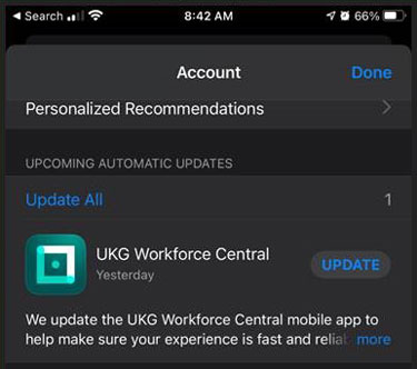UKG Workforce Central Update
