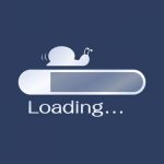 slow loading icon with snail
