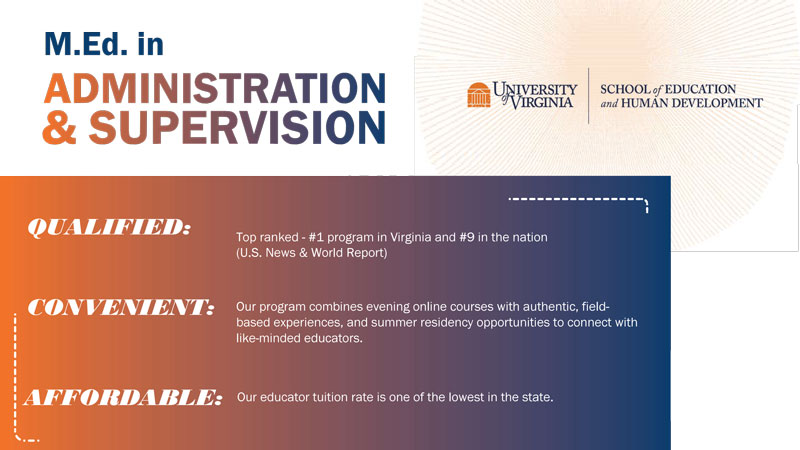 UVA M.Ed. Admin & Supervision Program Details Flyer