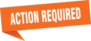 Action Required banner - orange