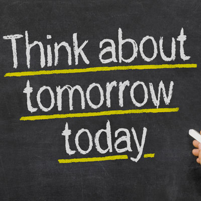 Retirement planning message: Think about tomorrow today