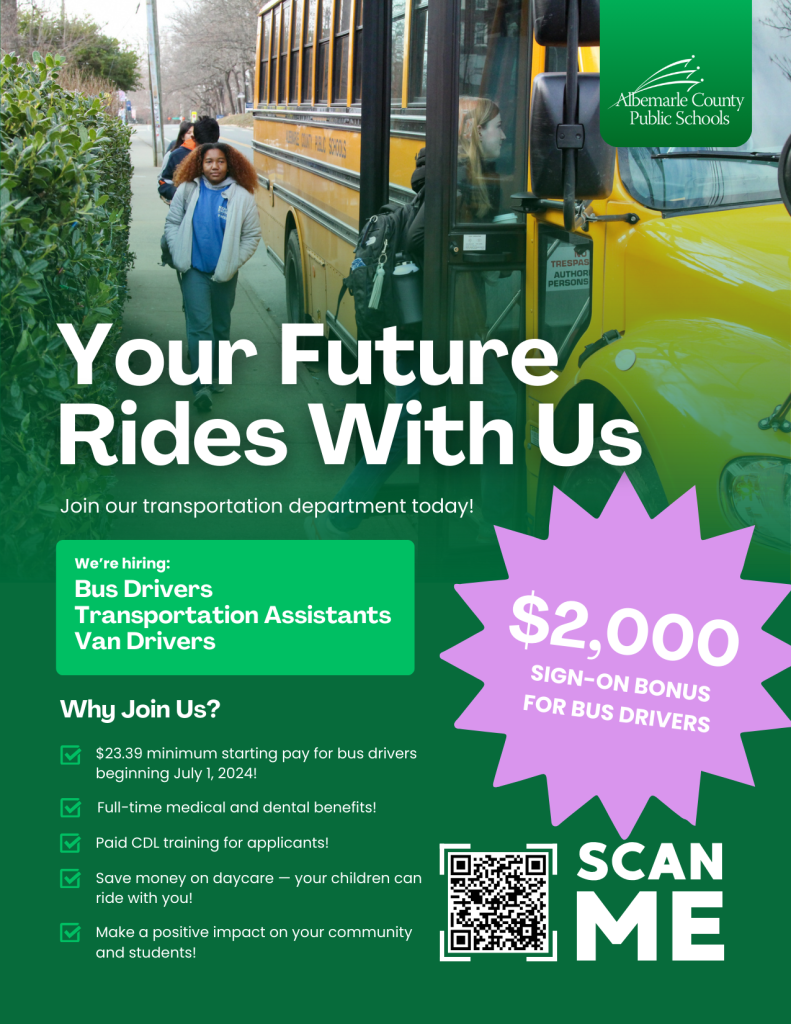 Bus Driver Recruitment Postcard Spring 2024